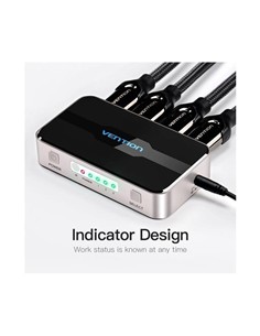 DUPLICADOR VENTION 4XHDMI HEMBRA - HDMI MACHO SILV 2