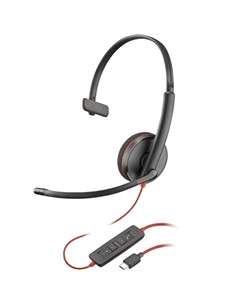 AURICULAR + MICROFONO POLY BLACKWIRE 3210 MONOAURA