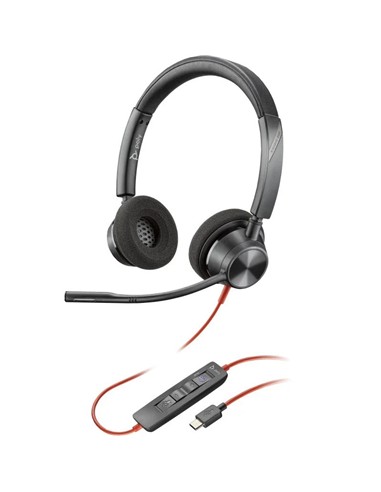 AURICULAR + MICROFONO POLY BLACKWIRE 3320 BIAURAL