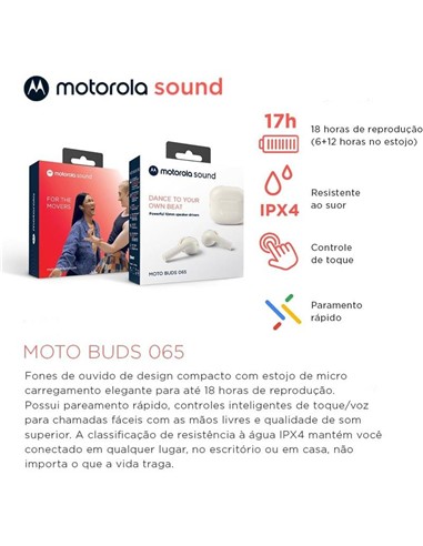 AURICULARES MOTOROLA MOTO BUDS 065 IN EAR ANC BLUE