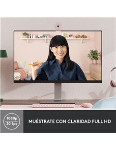 WEBCAM LOGITECH BRIO 300 FHD USB-C ROSE 2