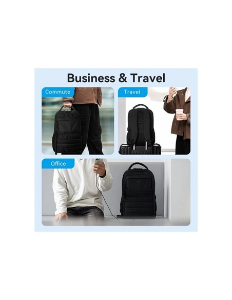 MOCHILA VENTION 14-17 18L IMPERMEABLE BLACK