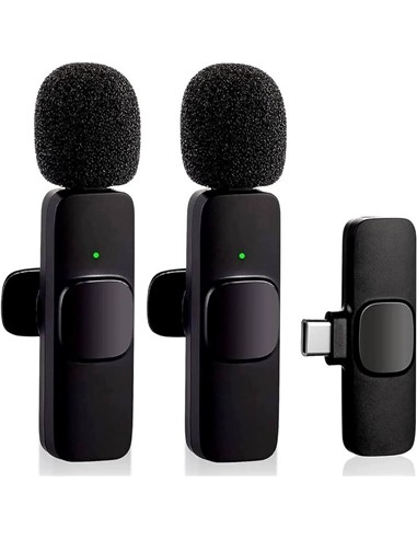 MICROFONO RECEPTOR ONEWAY USB C LAVALIER 2 MICROFO