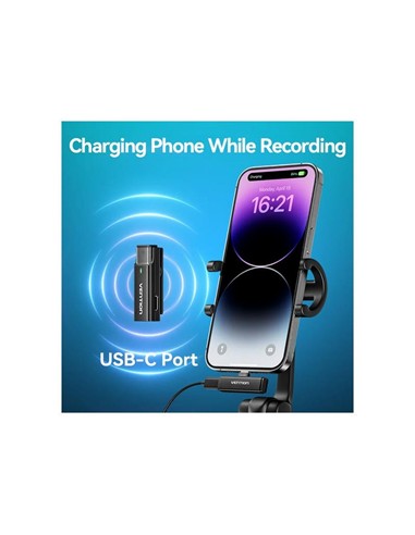 MICROFONO VENTION USB-C LAVALIER 2 MICROFONOS PINZ