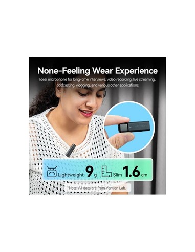 MICROFONO VENTION USB-C LAVALIER 2 MICROFONOS PINZ