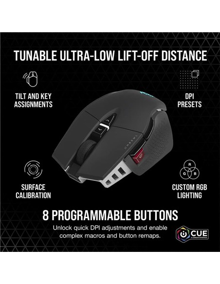 RATON GAMING CORSAIR M65 ULTRA RGB WIRELESS BLACK