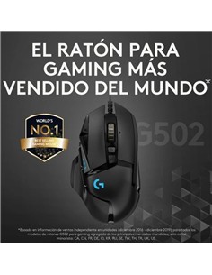 RATON GAMING LOGITECH G502 HERO OPTICO USB RGB BLA 2