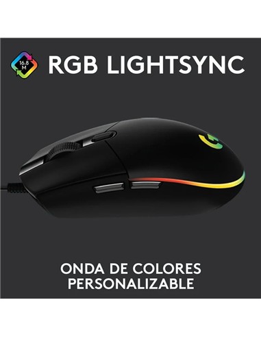 RATON LOGITECH G102 LIGHTSYNC RGB USB BLACK