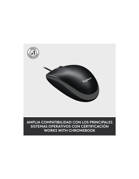 RATON LOGITECH M100 USB 1000DPI BLACK