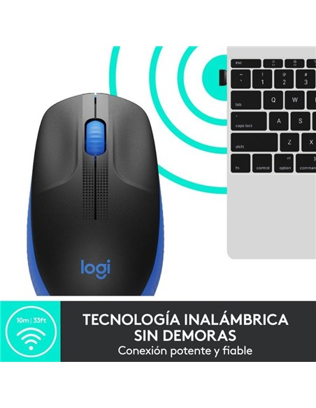 RATON LOGITECH M190 WIRELESS BLUE