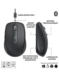 RATON LOGITECH MX ANYWHERE 3S WIRELESS BT 8000DPI 2