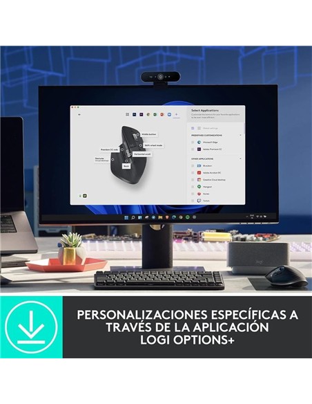 RATON LOGITECH MX MASTER 3S WIRELESS 8000DPI 7 BOT