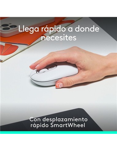 RATON LOGITECH POP MOUSE WIRELESS BLUETOOTH WHITE