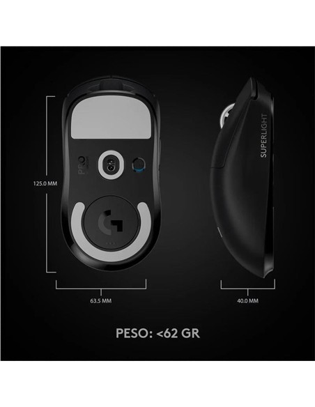 RATON LOGITECH PRO X SUPERLIGHT GAMING WIRELESS BL