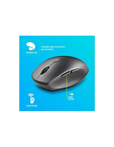 RATON NGS BEE BLACK ERGONOMICO WIRELESS SILENT BLA