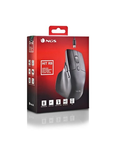 RATON NGS HIT-RB ERGONOMICO RECARGABLE BT WIRELESS