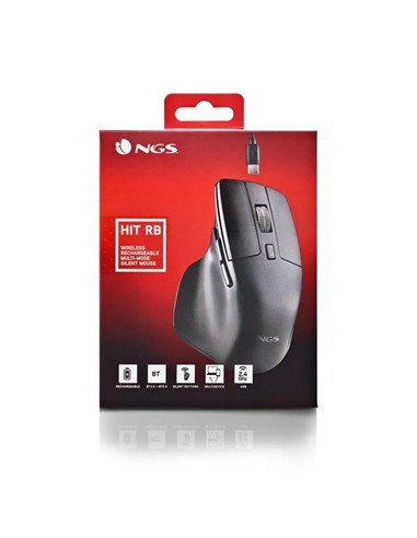 RATON NGS HIT-RB ERGONOMICO RECARGABLE BT WIRELESS