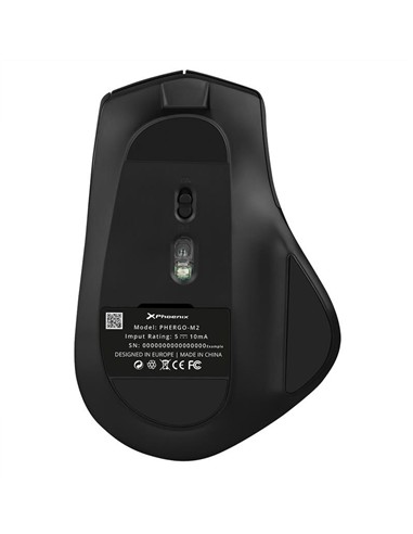RATON PHOENIX ERGO-M2 1600DPI WIRELESS ERGONOMIC B