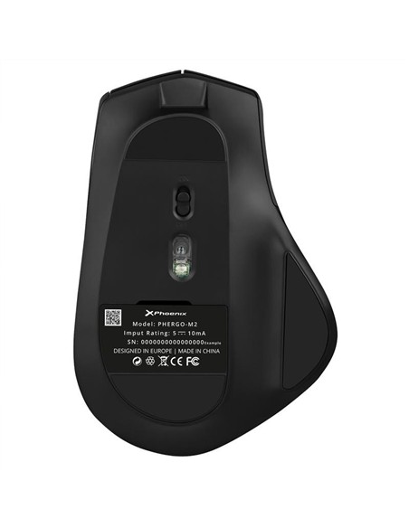 RATON PHOENIX ERGO-M2 1600DPI WIRELESS ERGONOMIC B
