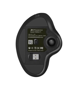 RATON PHOENIX ERGONOMICO TRACKBALL WIRELESS BLACK 2
