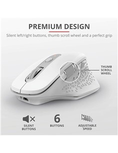RATON TRUST OZAA ERGONOMICO RECARGABLE WIRELESS WH 2