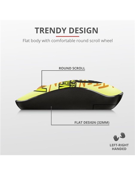 RATON TRUST SKETCH SILENT CLICK WIRELESS YELLOW