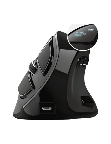 RATON TRUST VOXX ERGONOMICO WIRELESS 9 BOTONES BLA