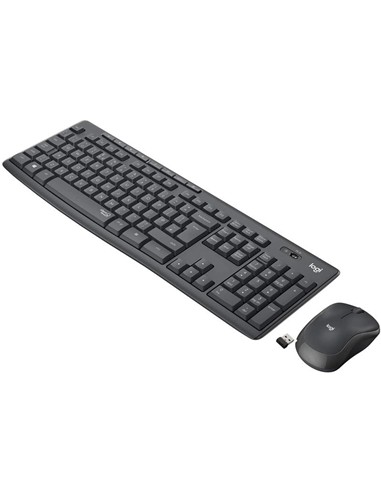 TECLADO + RATON LOGITECH MK295 WIRELESS SILENT GRA