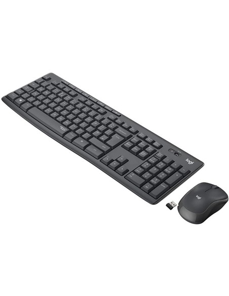 TECLADO + RATON LOGITECH MK295 WIRELESS SILENT GRA