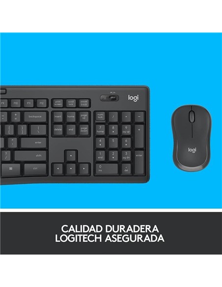 TECLADO + RATON LOGITECH MK295 WIRELESS SILENT GRA