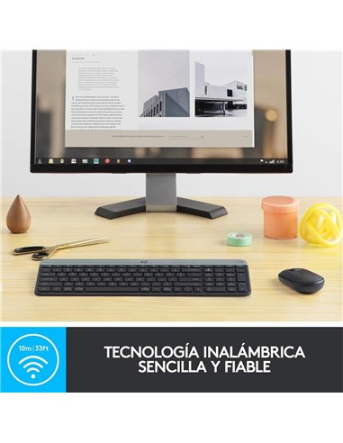 TECLADO + RATON LOGITECH MK470 SLIM WIRELESS SILEN