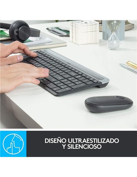TECLADO + RATON LOGITECH MK470 SLIM WIRELESS SILEN