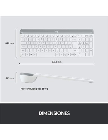 TECLADO + RATON LOGITECH MK470 SLIM WIRELESS SILEN