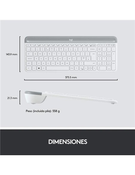 TECLADO + RATON LOGITECH MK470 SLIM WIRELESS SILEN