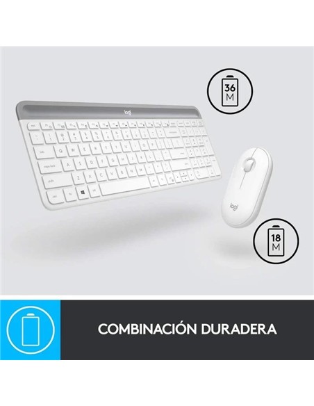 TECLADO + RATON LOGITECH MK470 SLIM WIRELESS SILEN
