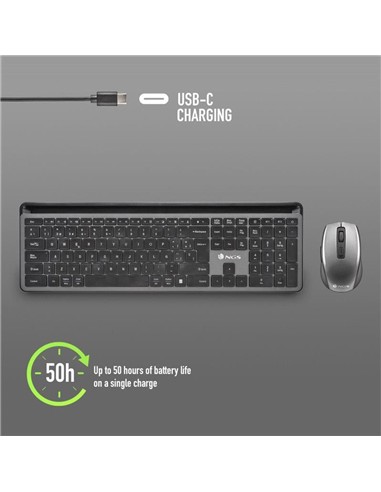 TECLADO + RATON NGS ECLIPSE SLIM SILENT WIRELESS B