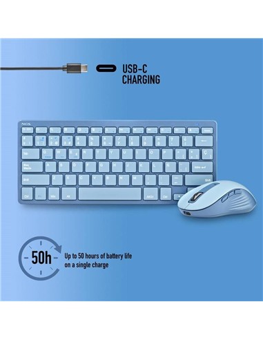 TECLADO + RATON NGS FANTASY KIT WIRELESS BLUE