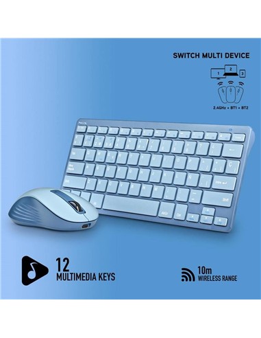 TECLADO + RATON NGS FANTASY KIT WIRELESS BLUE