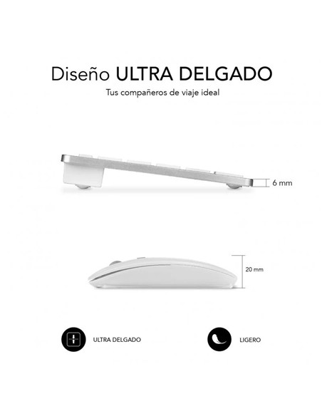 TECLADO + RATON SUBBLIM MULTIDISPOSITVO WIRELESS W