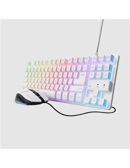 TECLADO + RATON TRUST GXT 798W GAMING RGB USB WHIT