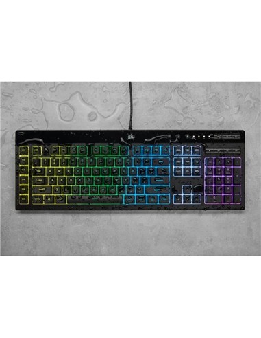 TECLADO GAMING CORSAIR K55 PRO USB ICUE RGB BLACK