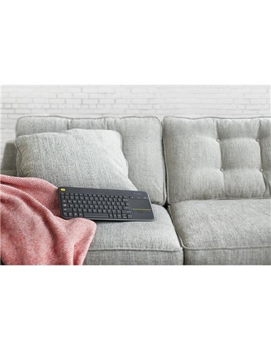 TECLADO LOGITECH K400 RF WIRELESS TOUCHPAD BLACK