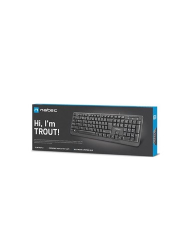 TECLADO NATEC TROUT SLIM USB MULTIMEDIA BLACK