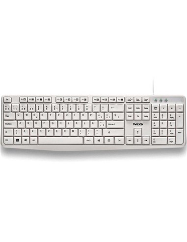 TECLADO NGS HERITAGESPANISH USB MULTIMEDIA WHITE