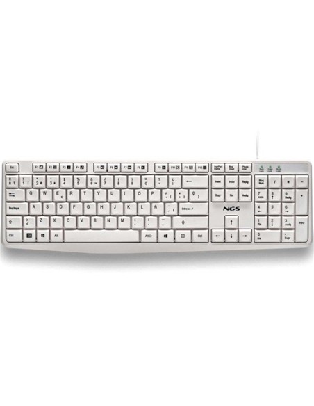 TECLADO NGS HERITAGESPANISH USB MULTIMEDIA WHITE