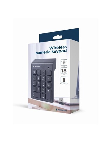 TECLADO NUMERICO GEMBIRD KEYPAD BLUETOOTH 18 TECLA
