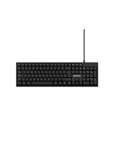 TECLADO PHOENIX K100 USB MULTIMEDIA BLACK