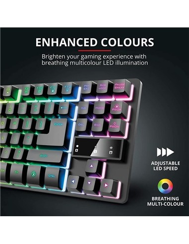 TECLADO TRUST GAMING GXT 833 METALICO USB RGB