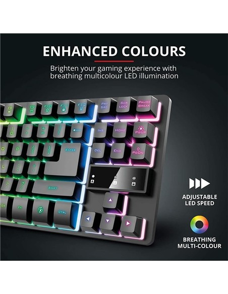 TECLADO TRUST GAMING GXT 833 METALICO USB RGB