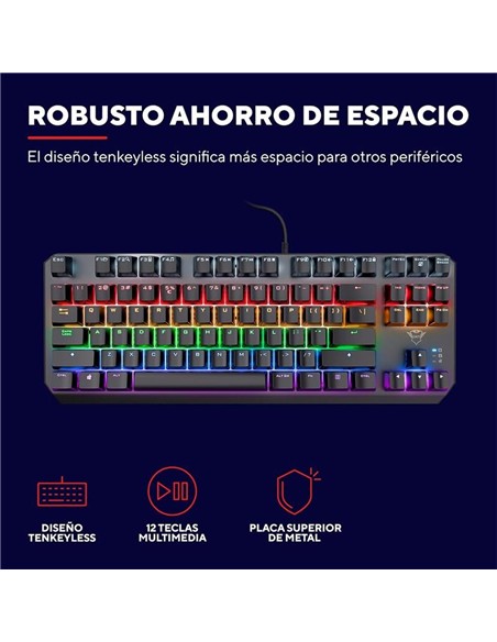 TECLADO TRUST GAMING GXT 834 CALLAZ MECANICO TKL U